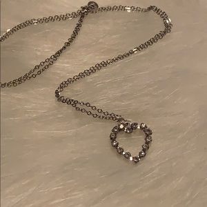 18" Silver Necklace w/ Heart Pendant